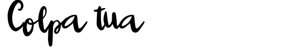Colpa tua font preview